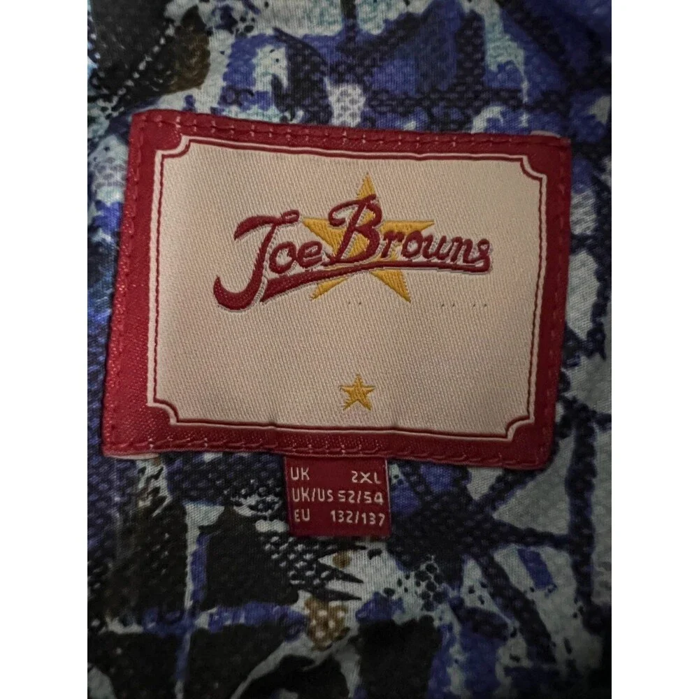 Joe Browns Y2K Abstract Shirt Blue Retro Loud Streetwear Festival 2XL - Picture 6 of 8